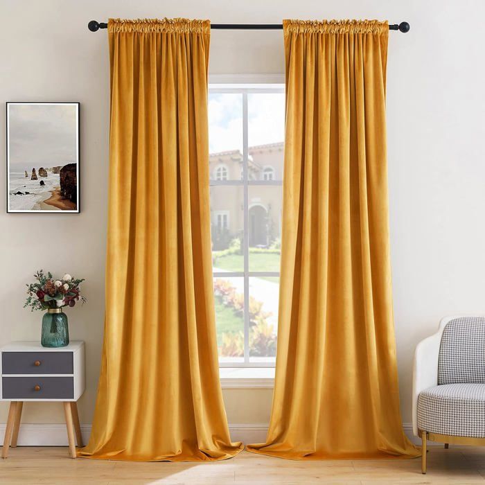 Rideaux Velours Occultants 2 Panneaux - Couleur Taupe, Isolation Thermique Et Phonique Pour Chambre Et Salon