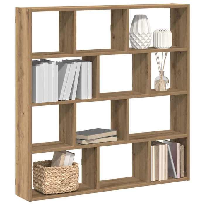 vidaXL Étagère cube murale 12 compartiments chêne artisanal 860012