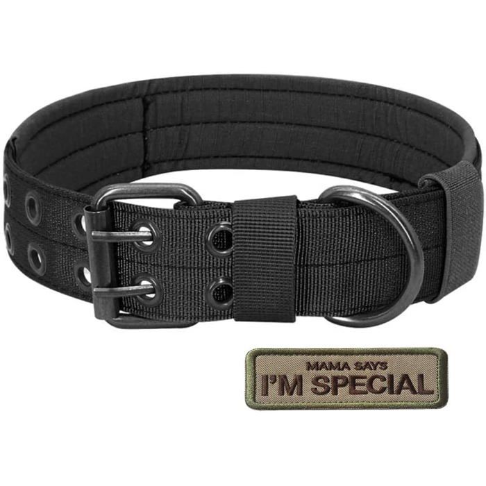 Collier militaire tactique pour chien en nylon réglable  avec boucle en D en métal pour dressage des chiens – Collection