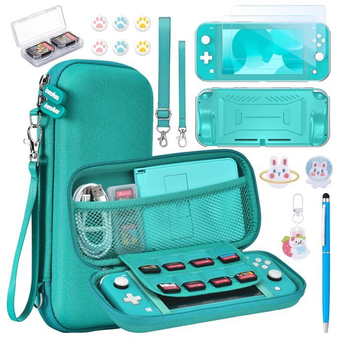 Ensemble 18-en-1 pour Switch Lite – Étui de Transport Boîte