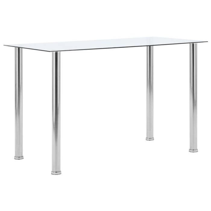 Table à manger - vidaXL - Verre trempé - 120x60x75 cm - Transparent