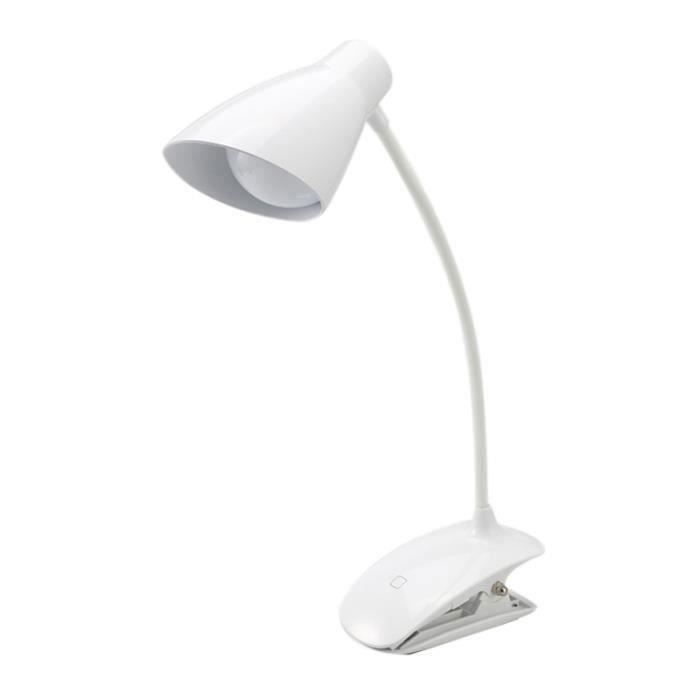 Lampe une Clip une LED Lampe Lecture une Piles Lampe de Lecture Rechargeable par USB Lampe de Chevet Tactile Dimmable Lampe de bla