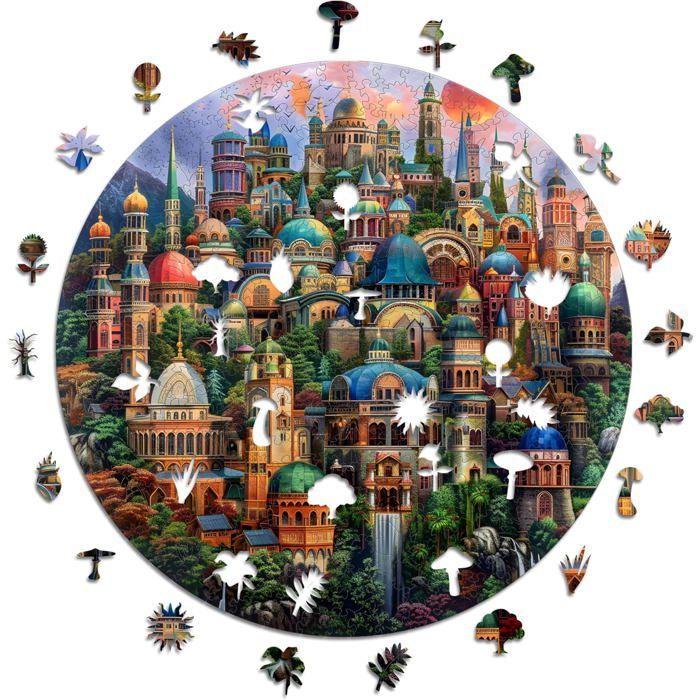 Iconic Puzzles - Enchanted Homes Puzzle en bois 600 pièces durable ...