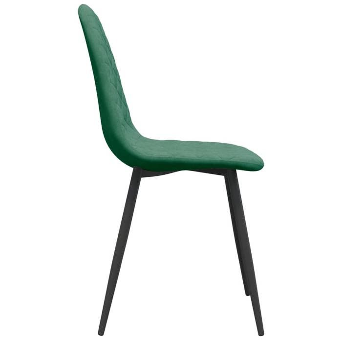 TOP 2026 Chaises à manger (lot de 4) - Pour 6 personnes - Vert foncé Velours - 45x53.5x83 cm ccc868
