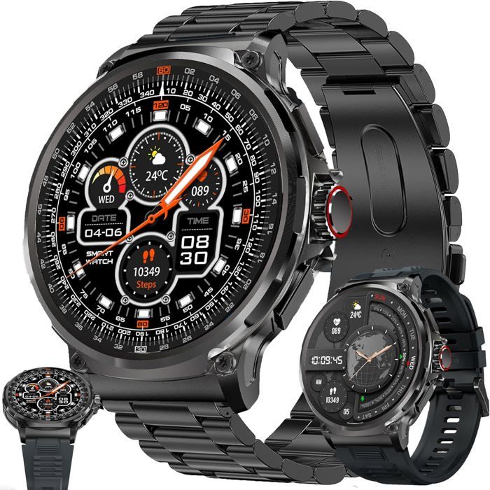 1 85 Amoled Montre Connectée Homme Avec Appel Bluetooth 5 2/Numérotation Smartwatch Compatible Samsung Huawei Xiaomi Andro[YS706]