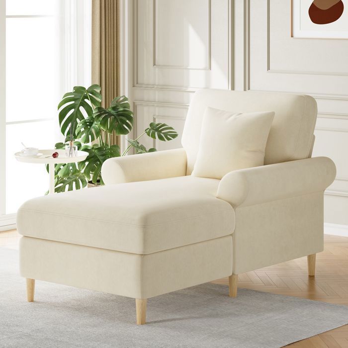 Fauteuils inclinables rembourrés canapés-lits pliants fauteuils adaptés à la lecture poufs pour salons et chambres velours beige