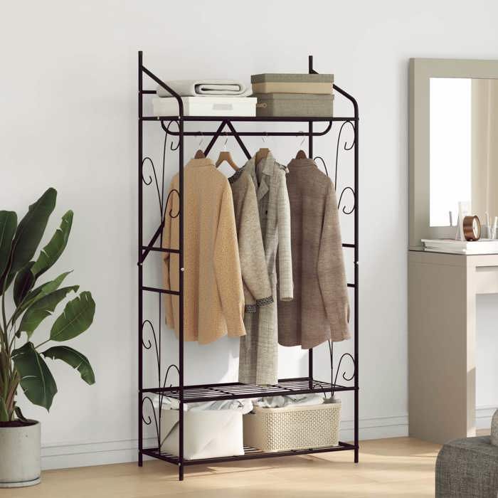 (Vente chaude)Suport vêtements 1 PC - SWEETY - Armoire Penderie moderne - Ouverte Uni 78x36x158cm149640