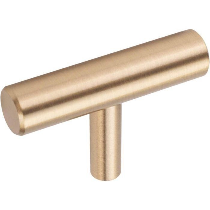 Lot de 10 boutons de porte en laiton pour placards tiroirs et armoires Doré 5 cm