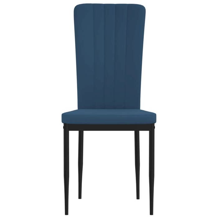 Confortable Chaises à manger (4 pcs) Applications larges 110 kg par siège Bleu Velours__19935