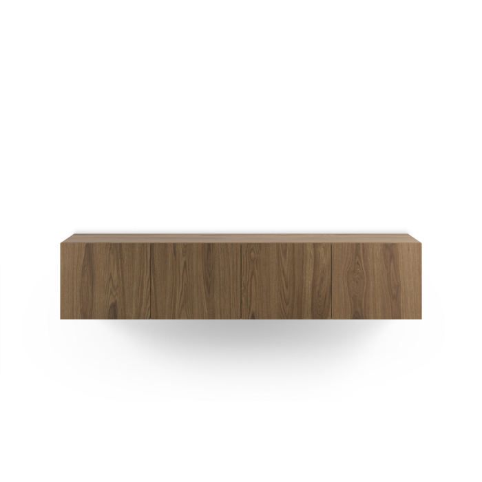 NAORI - Meuble TV 180cm en mélamine - Chêne foncé NAORI - Meuble TV 180cm en mélamine - Chêne foncé