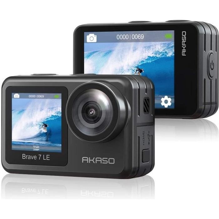 Caméra Sport AKASO V50 Pro Etanche 4k 20 Millions pixels Avec 64Go Carte  mémoire Noir - Cdiscount Appareil Photo