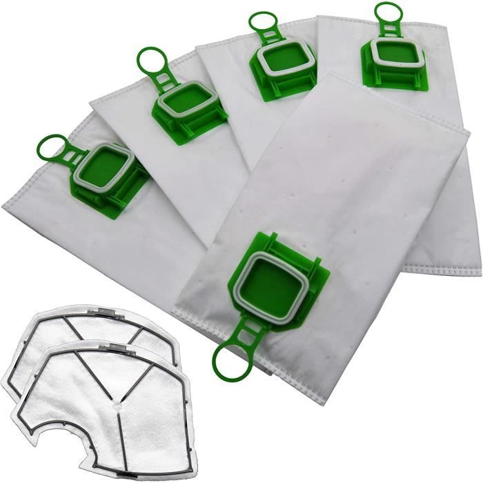 6 Sacs Aspirateur Microfibre Non-tissée – Compatibles Vorwerk Kobold VK 140 / 150, FP 140 / 150 – Qualité Premium