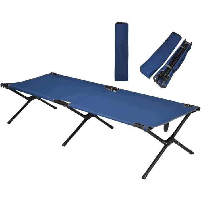GYAX Lit de caping, lit de caping pliable pour adulte avec sac de
