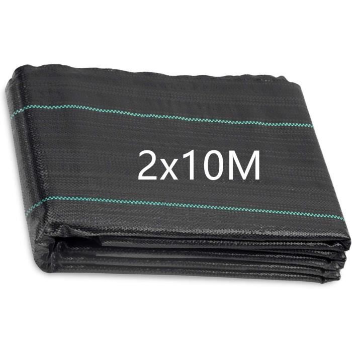 Outsunny Toile de paillage géotextile de paillage contre les mauvais herbes 100 x 1 m résistant