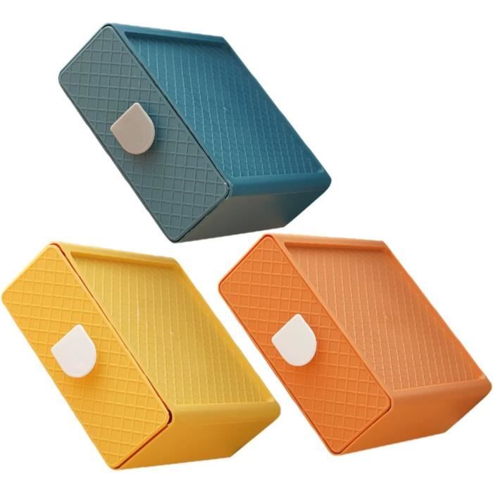 Lot De 3 Tiroirs De Rangement Empilables En Plastique Transparent - 6.8 L Chacun, Dimensions 30.1x20x11.5 Cm - 6