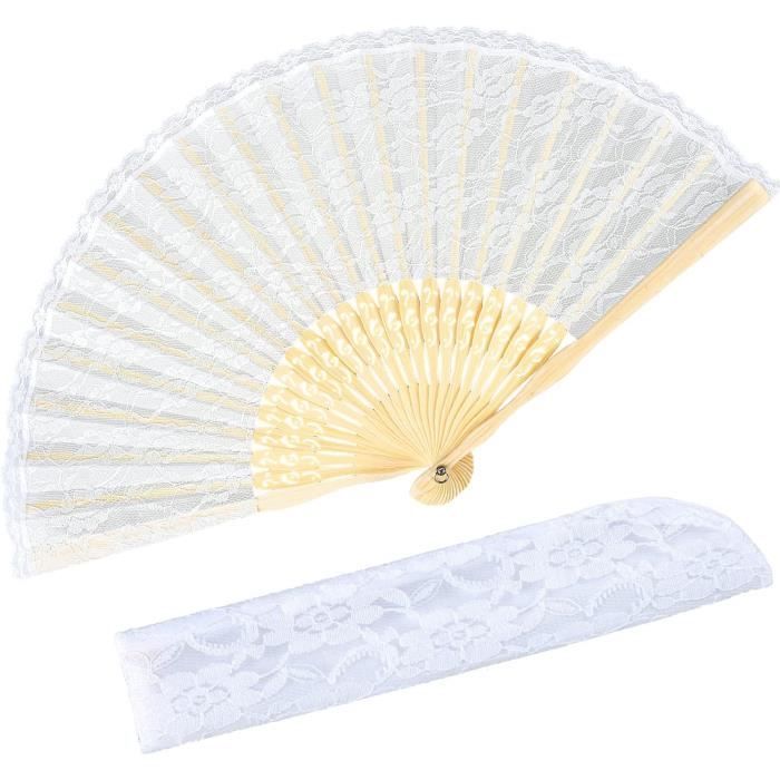 Eventail Mariée Dentelle Eventail Bois Eventail Blanc, Accessoires Mariage Décoration Fête