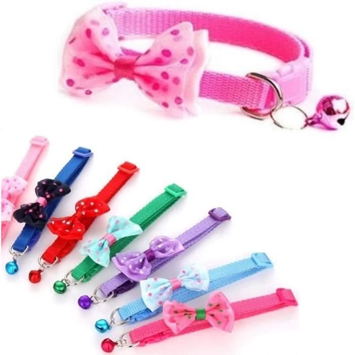 Store Collier Pour Petit Chien Chiot Chat Chaton Noeud Papillon Décoration Nylon Avec Clochette Réglable Clip À Dégagement R[n1916]