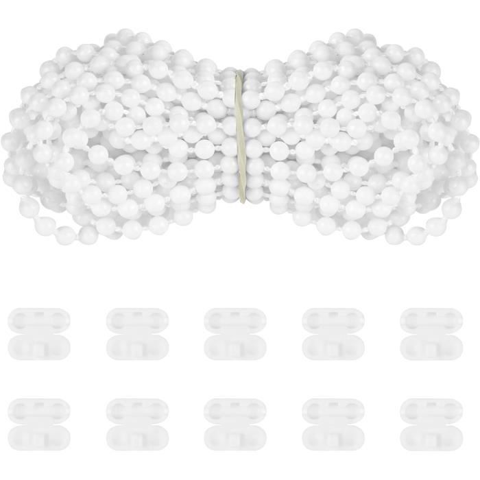 10 Mètres De Chaîne De Store Avec 10 Connecteurs, Cordon De Chaîne De