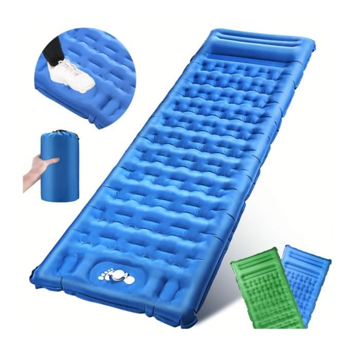 Matelas Cozya Auto Gonflable Tapis Gonflable Randonnée EULANT Double - 200x122x7cm - Pompe à Pied Intégrée - Imperméable - Ultraléger 1.4kg Imperméable Randonnée Plage Matelas Camping Autogonflant