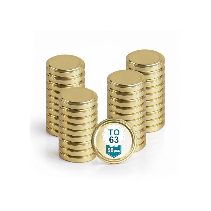 100 Pots Confiture 41ml Avec Couvercles Or - Idéaux Pour Échantillons Et Cadeaux
