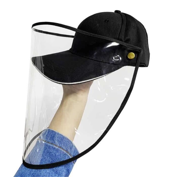 Casquette de Baseball Visi/ère Amovible Masque Anti Eclaboussure Facial de S/écurit/é Masque Anti-salive Chapeau de Protection Anti-crachats Visi/ère pour Femme et Homme Masque de Protection faciale