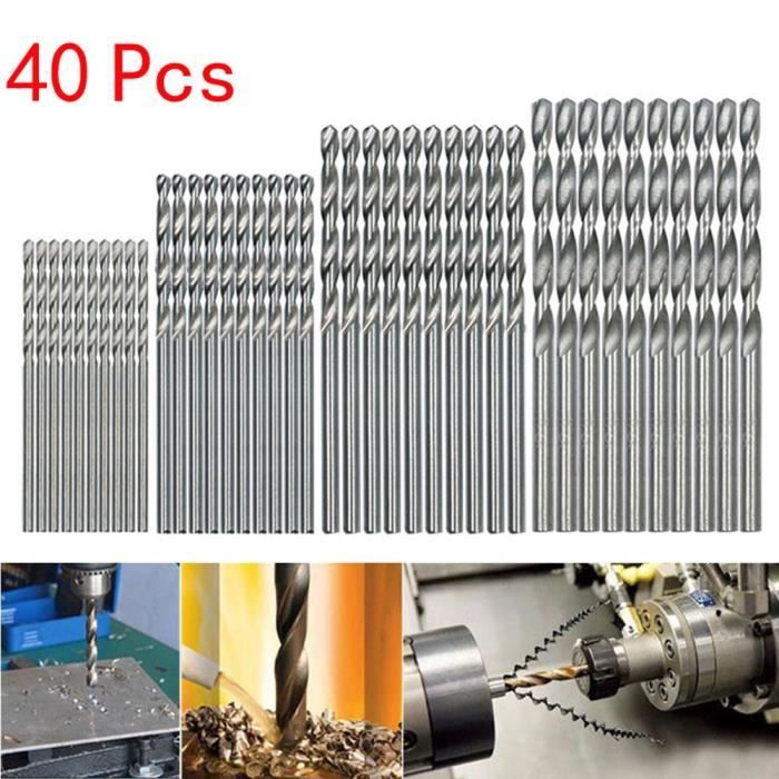 20Pcs HSS Mini Micro Twist Precision Drill Bit Set 0.3mm-1.6mm Craft Outil Étui