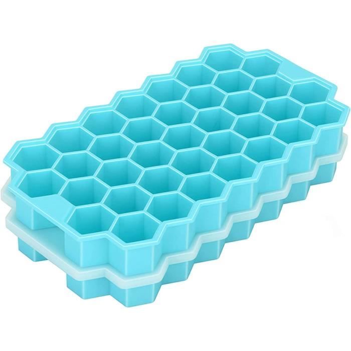 Lot De 4 Bacs à Glaçons En Silicone Avec Crochet - 37