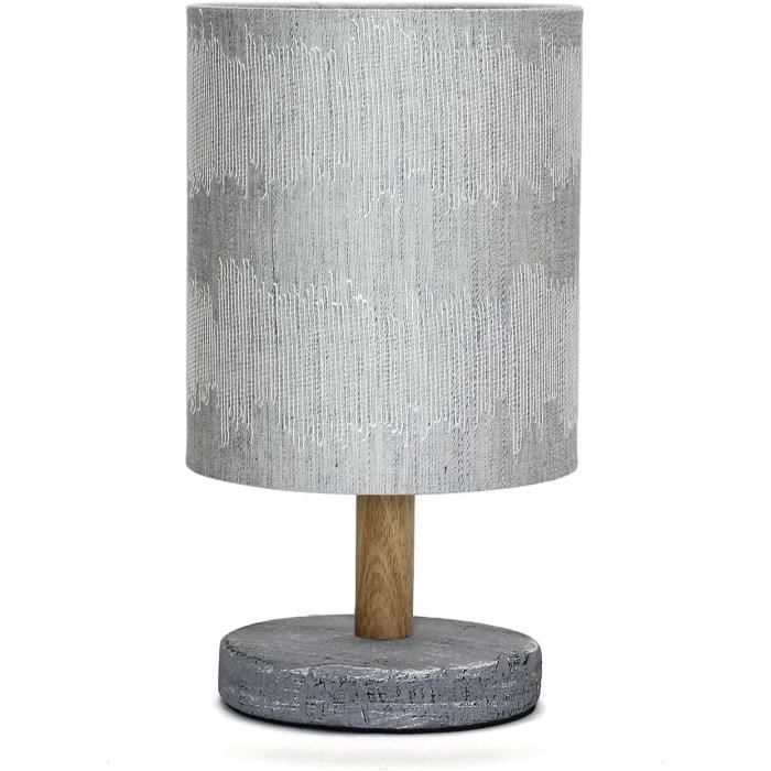 Lampe De Table Moderne Luxueuse Abat-Jour Tissu Blanc Base Métal Doré E27 - 49x25cm