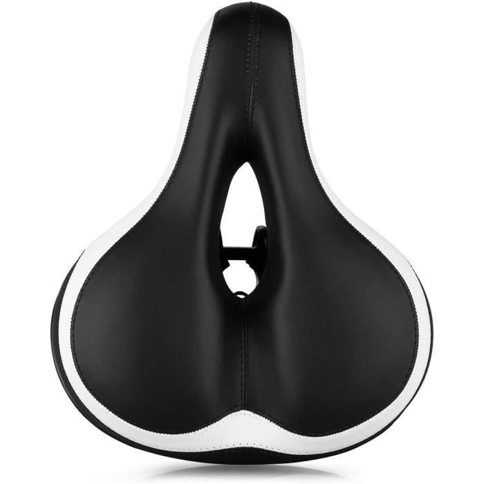 Selle De Vélo Vintage Mesinger Blanche - Originale Des Années 70, Fabriquée Aux USA, Jaunie