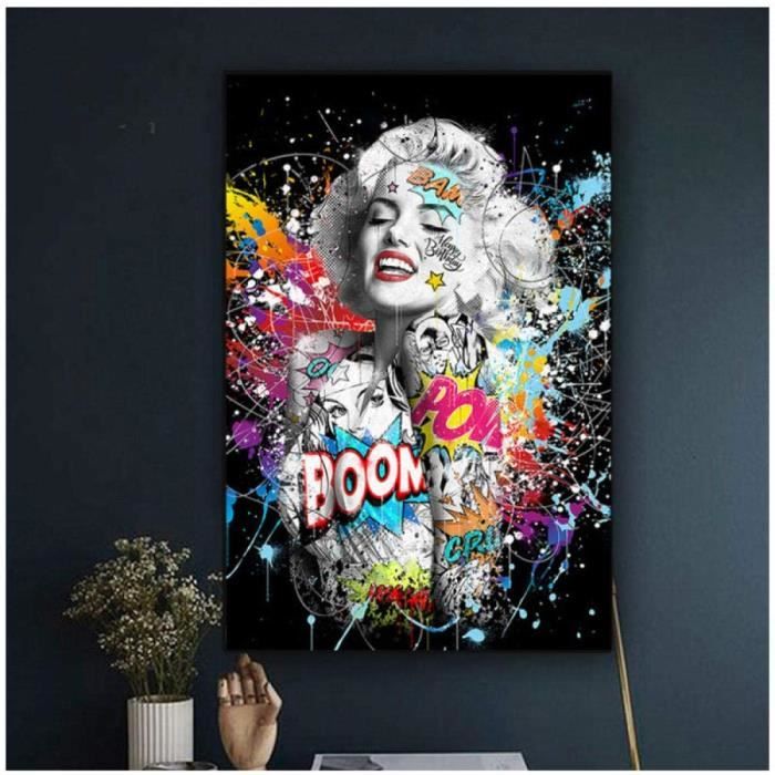 Tableau Sur Toile Abstrait Marilyn Monroe - Décoration Murale Moderne - Imprimé Sur Châssis