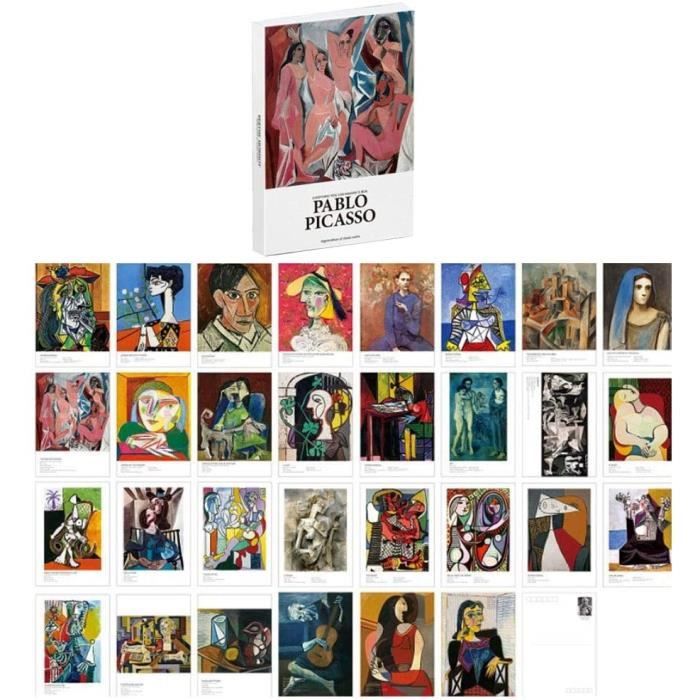 30 pièces 1 ensemble œuvres de peintres célèbres cartes postales littérature et art carte postale voeux cartes d'anniversaire cadeau cartes postales vierges A35 