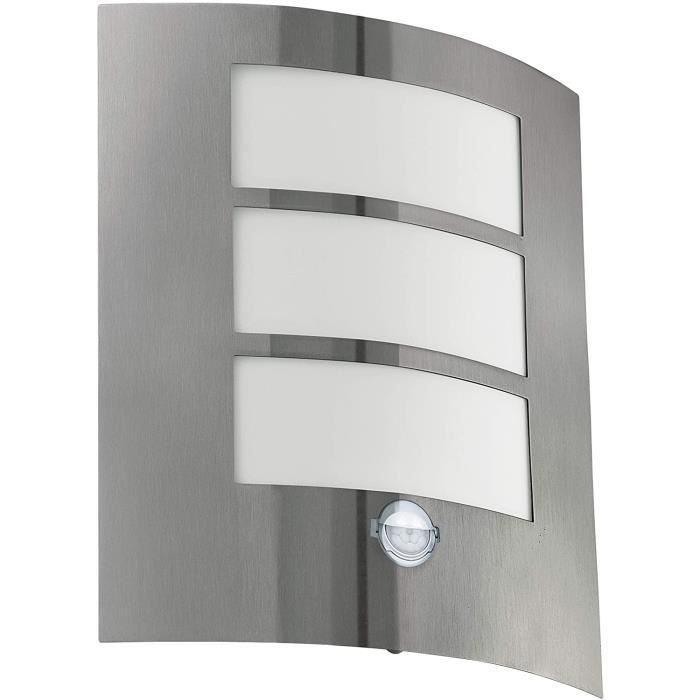 EGLO LED Extérieur Lampe Murale Maison Numéros Bouclier Terrain Cour Luminaire Gris 