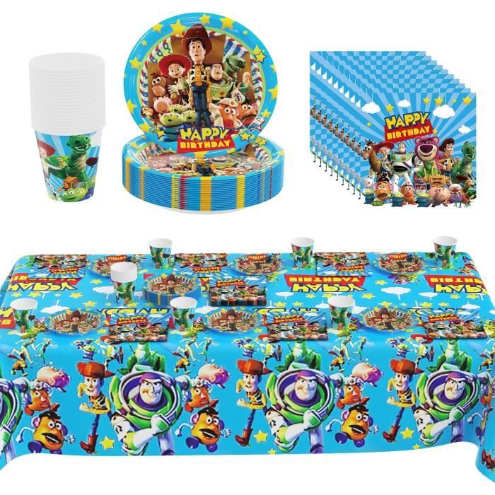 Kit Fête D anniversaire Toy Story 61 Pièces Soirée À Thème Vaisselle  Anniversaire Assiette Tasse Nappe - Cdiscount Maison