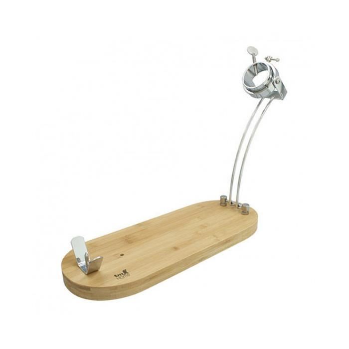 Ibili Support à Jambon Pliable + Rotatif Gastroteka, Bambou + Acier