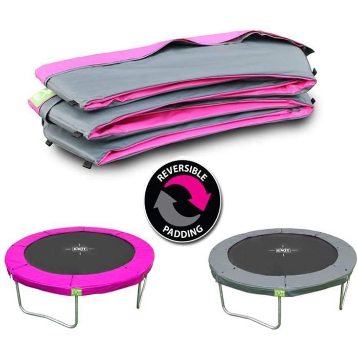 UISEBRT Housse De Protection Trampoline Bleu – Diamètre 244/305/366 Cm – Résistante UV, Imperméable Et Anti-Déchirure