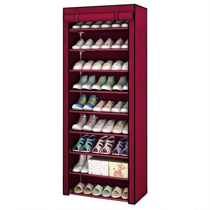 Meuble à chaussures,Armoire à chaussures vertical en tissu nontissé