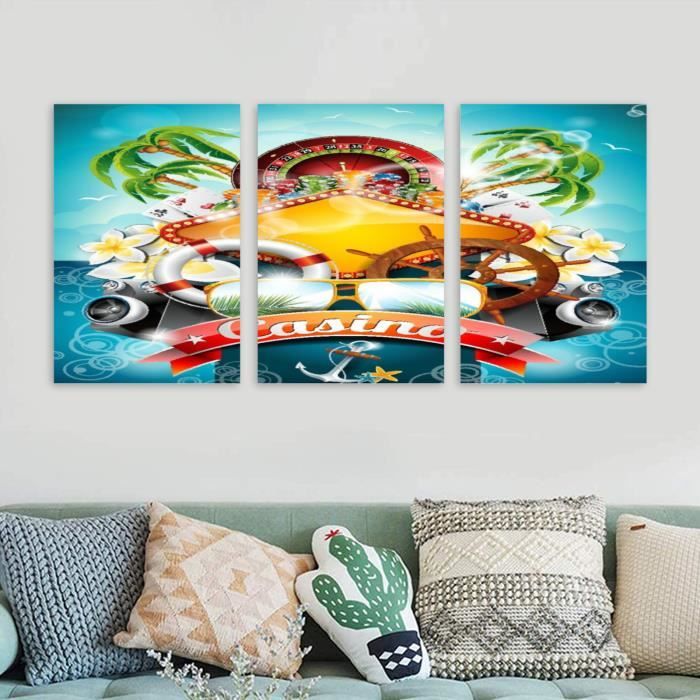 Décoration murale,3 panneaux suspendus,impression haute définition,un