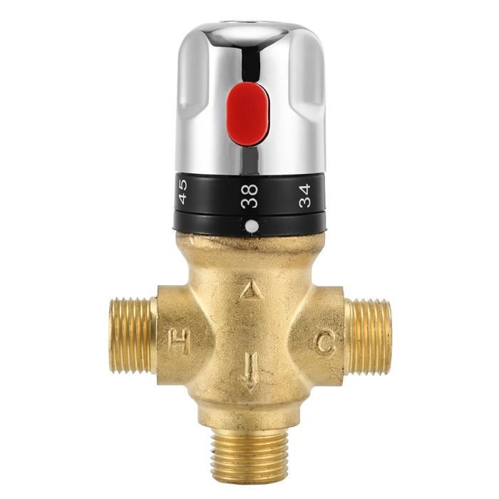 Eau Chaude Froide Vanne de melange Thermostatique Controle de la  temperature du melangeur pour robinet automatique HB051