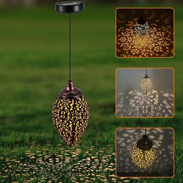 📢📢50 % de réduction !! ⏰Lampe suspendue à énergie solaire en herbe de Milan🌿