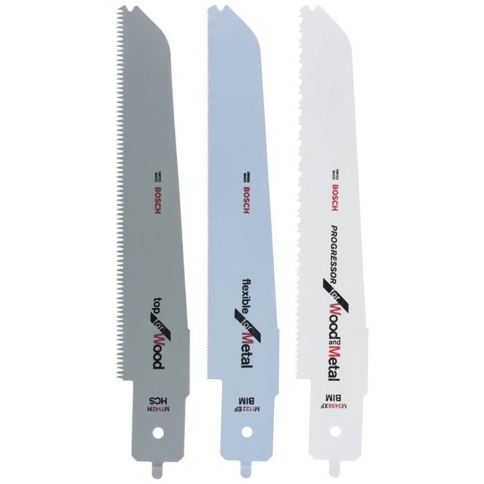 Lot de 3 lames scie sabre pour scie égoïne Bosch - vue 3