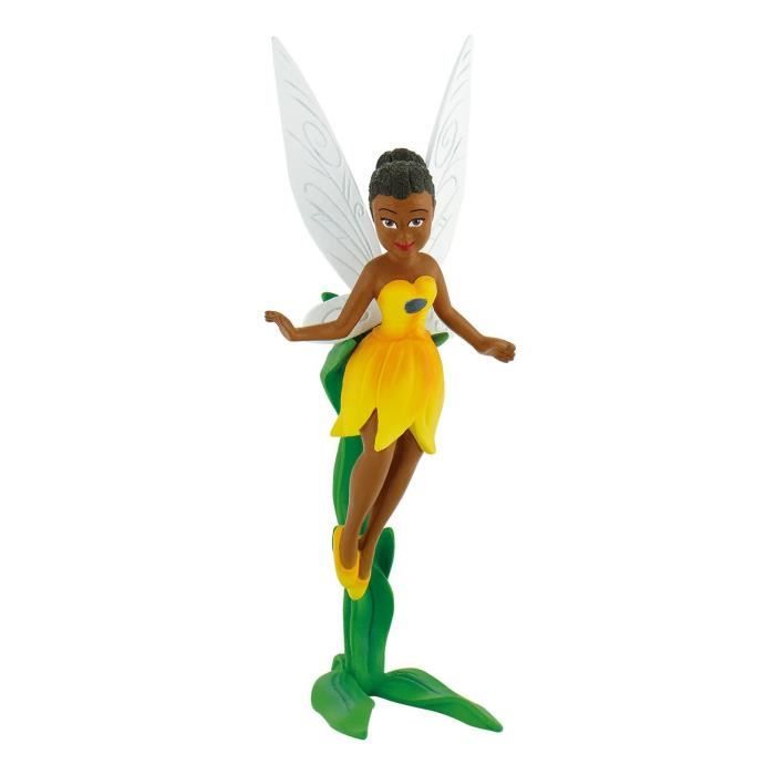figurine clochette - bully - fée iridessa 12 cm - jaune et vert - disney - enfant