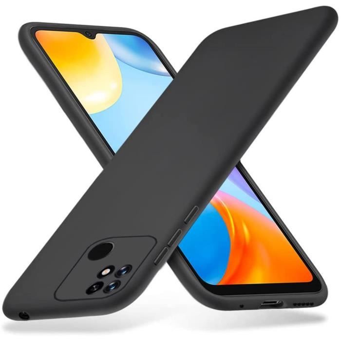 Coque Silicone Slim + Verre Trempé Pour Redmi Note 11, 10 Pro, 8A, 9A, 10C - Noir
