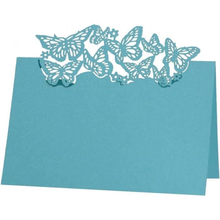 50 Marque-Places Mariage Cœur Creux Doré/Blanc/Rose - Cartes Placement Table Élégantes Anniversaire Baptême Fête