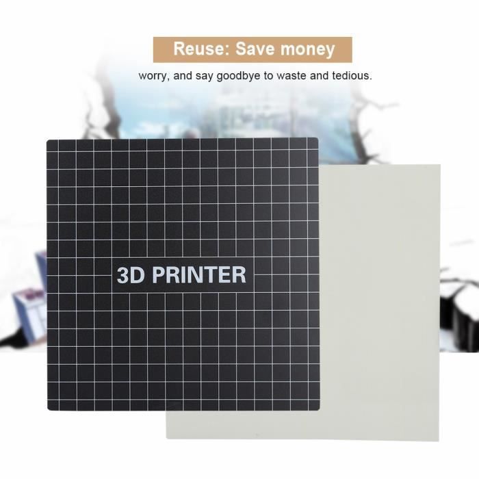 AJOYIB Plaque De Construction Imprimante 3D Amovible 220x220mm - 2 Surfaces PC + Base Magnétique