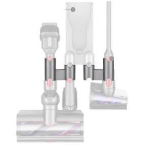 Support mural multi-accessoires - DYSON - Pour aspirateur - Blanc - Jusqu'à 6 accessoires rangés