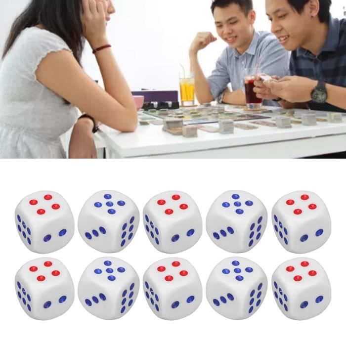 Lot De 10 Dés Blancs D12 22 Mm – Faces Lisses, Écrivables Au Marqueur – Accessoires Polyvalents Pour Jeux, Éducation Et Bricolage