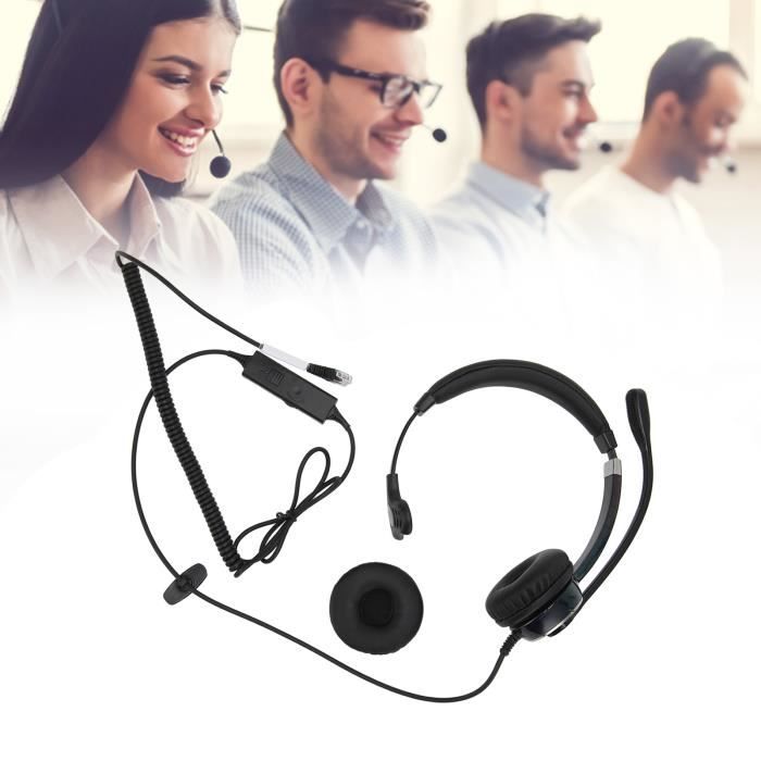 ZOREI Casque Avec Microphone Pour PC, Double Jack 3,5 Mm, Audio Et Microphone Séparé, écouteurs Traditionnels