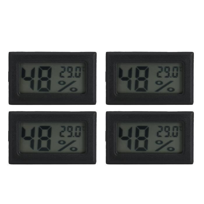 Pack De 2 Thermomètres-hygromètres Numériques Avec Sonde 1,5m - Précision Température/humidité Pour Intérieur, Serre, Terrarium, Cave, Bureau