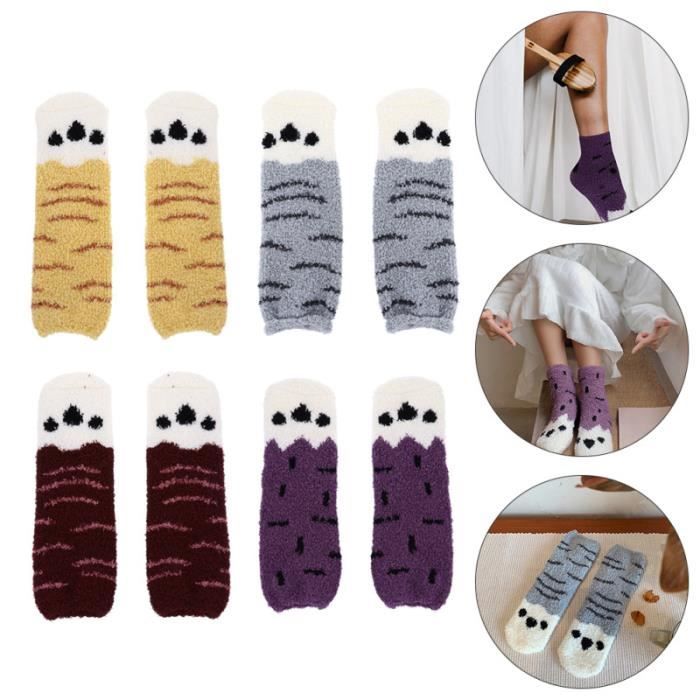 5 Paires De Chaussettes Imprim Fruits – Douces, Chaudes Et Mignonnes, Pour La Maison Ou Le Dodo
