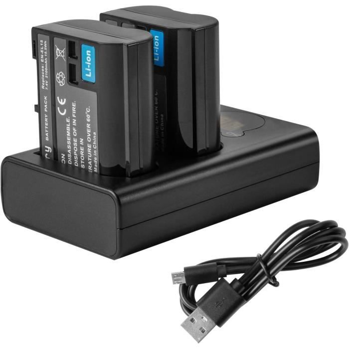 Batterie de Rechange EN-EL15 pour Nikon d750 d7200 d7100 d800 d850